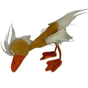 Kamar Beep Beep Roadrunner Bird Plush Gold Wired Legs Vintage 1969 Japan
